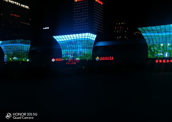 115W P31.25 Glass LED Video Wall 2R2G2B DIP Clear LED Display